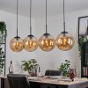 Gastor hanging light, globe light, pendant light Amber, 4-light sources