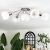 Dysted ceiling light, globe light matt nickel, 5-light sources