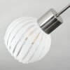 Dysted ceiling light, globe light matt nickel, 5-light sources