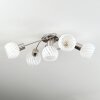 Dysted ceiling light, globe light matt nickel, 5-light sources