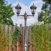 Lavajo outdoor light, lamp post, path light gold, black, 2-light sources