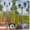 Chatelain outdoor light, lamp post, path light gold, black, 2-light sources