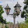 Chatelain outdoor light, lamp post, path light gold, black, 3-light sources