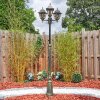 Chatelain outdoor light, lamp post, path light gold, black, 3-light sources