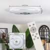 Gjevninge ceiling light LED silver, white, 1-light source, Remote control