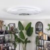 Gjevninge ceiling light LED silver, white, 1-light source, Remote control