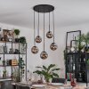 Gastor hanging light, globe light, pendant light Smoke-coloured, 5-light sources