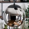 Gastor hanging light, globe light, pendant light chrome, Smoke-coloured, 5-light sources