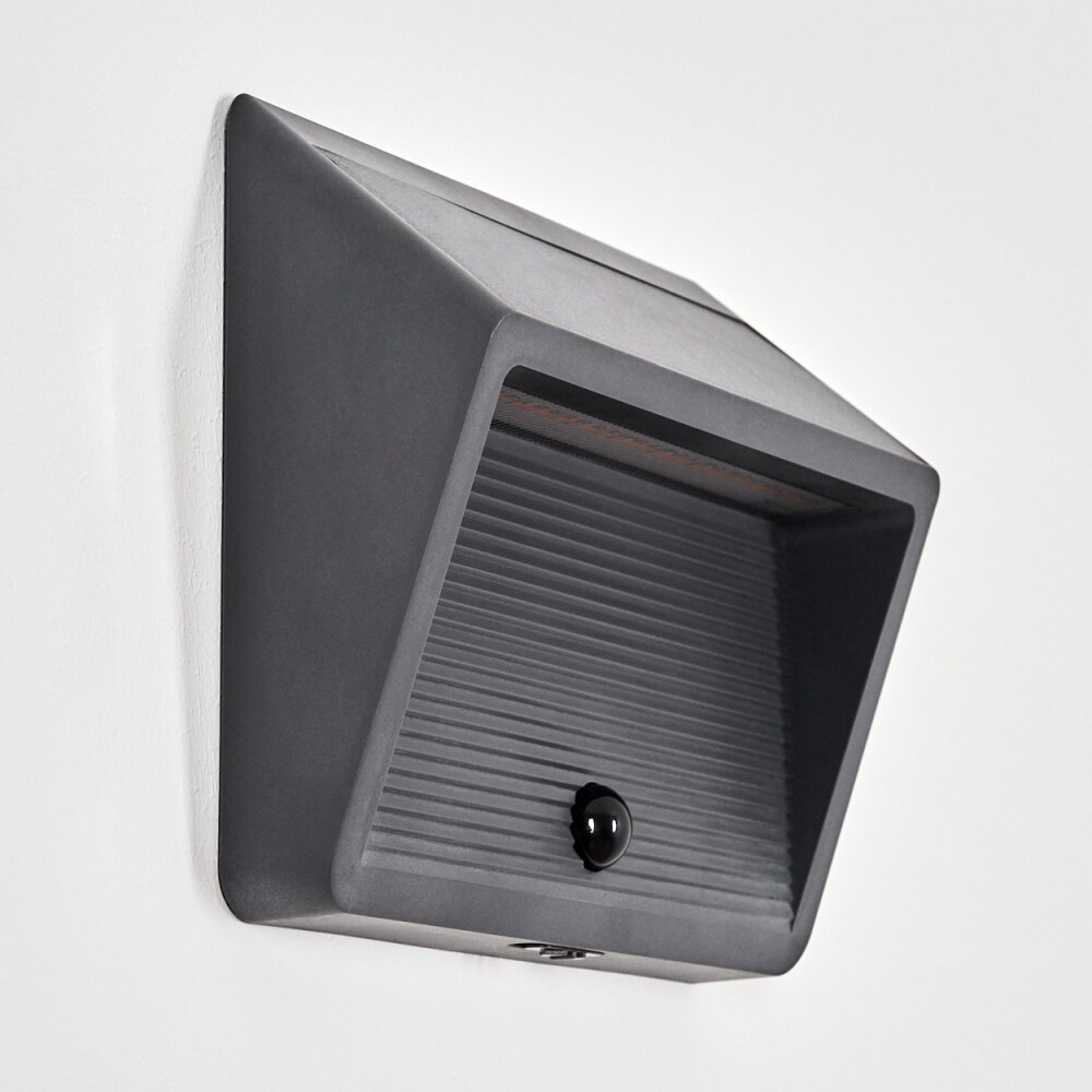 Pedreiras outdoor wall light, solar light, wall light LED anthracite, 1-light source, Motion sensor