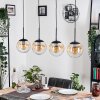 Gastor hanging light, globe light, pendant light Amber, clear, 4-light sources