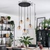 Gastor hanging light, globe light, pendant light Amber, clear, 5-light sources