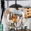 Gastor hanging light, globe light, pendant light Amber, clear, 5-light sources