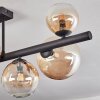 Chehalis ceiling light, globe light Amber, clear, 8-light sources