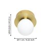 Eglo lights MOSIANO ceiling light LED gold, brass, 1-light source