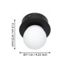 Eglo lights MOSIANO ceiling light LED black, 1-light source