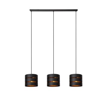 Lucide lights ROSAS pendant light black, 3-light sources