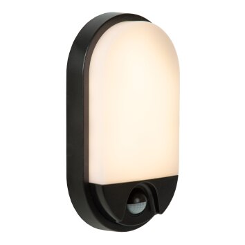 Lucide lights IR outdoor wall light LED black, 1-light source, Motion sensor