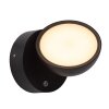 Lucide lights FINN outdoor wall light LED black, 1-light source, Motion sensor