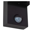 Lucide lights IR outdoor wall light black, 1-light source, Motion sensor