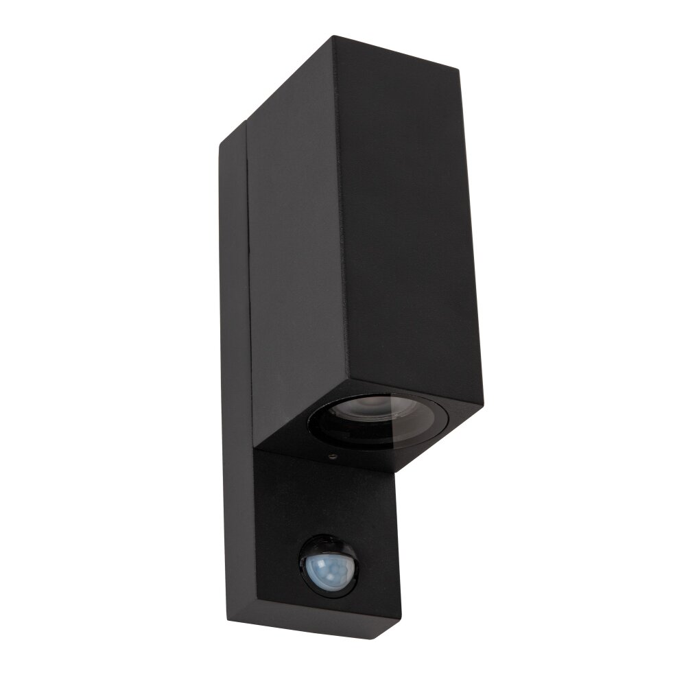 Lucide lights IR outdoor wall light black, 2-light sources, Motion sensor