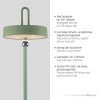 Leuchten Direkt lights AMAG table lamp LED green, 1-light source