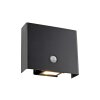 Leuchten Direkt lights AMIN wall light LED black, 2-light sources, Motion sensor