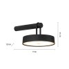 Leuchten Direkt lights ARMA pendant light LED black, 1-light source