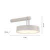 Leuchten Direkt lights ARMA pendant light LED grey, 1-light source