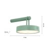 Leuchten Direkt lights ARMA pendant light LED green, 1-light source