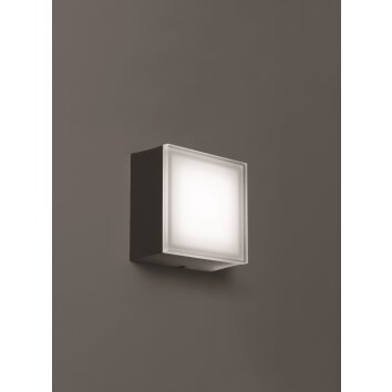 LCD lights Jachenau ceiling light, wall light LED anthracite, 1-light source