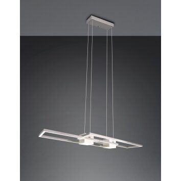 Trio lights ALBANY pendant light LED matt nickel, 1-light source, Remote control