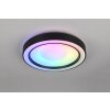 Reality lights Arco ceiling light LED black, 1-light source, Remote control, Colour changer