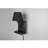 Trio lights Comfort wall light black, 1-light source