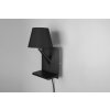 Trio lights Comfort wall light black, 1-light source