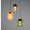 Trio lights Cork pendant light colourful, 3-light sources