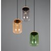 Trio lights Cork pendant light colourful, 3-light sources