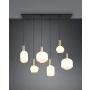 Trio lights Diva pendant light brass, 6-light sources