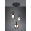 Trio lights Diva pendant light black, 3-light sources