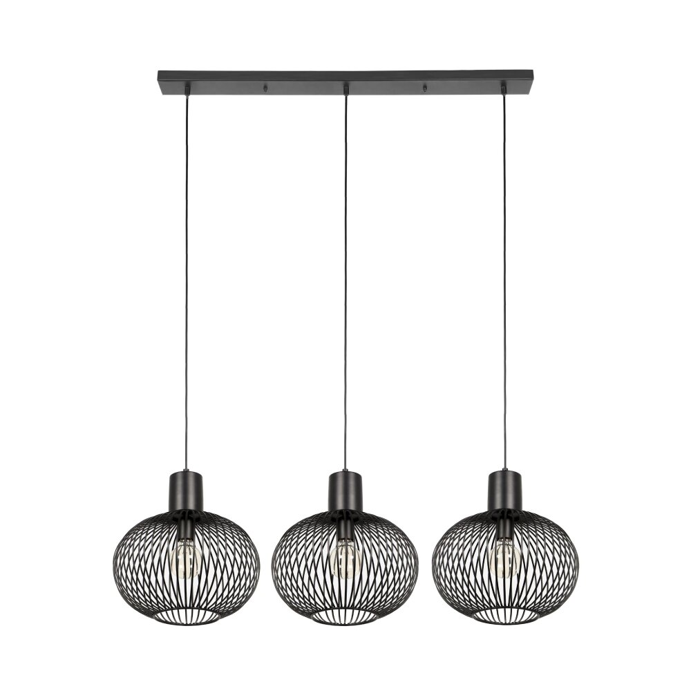 Trio lights GILA pendant light black, 3-light sources