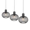 Trio lights GILA pendant light black, 3-light sources