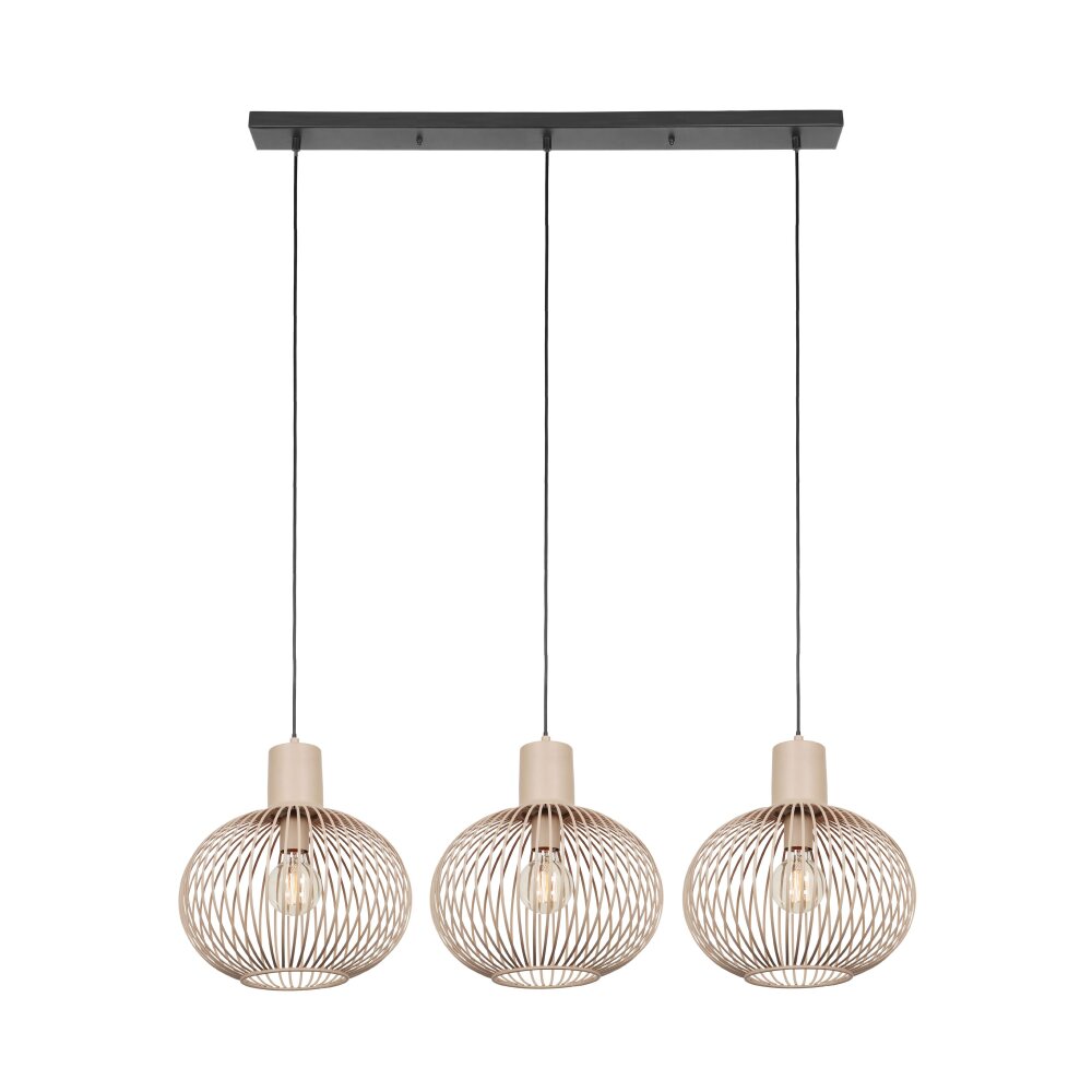 Trio lights GILA pendant light beige, 3-light sources