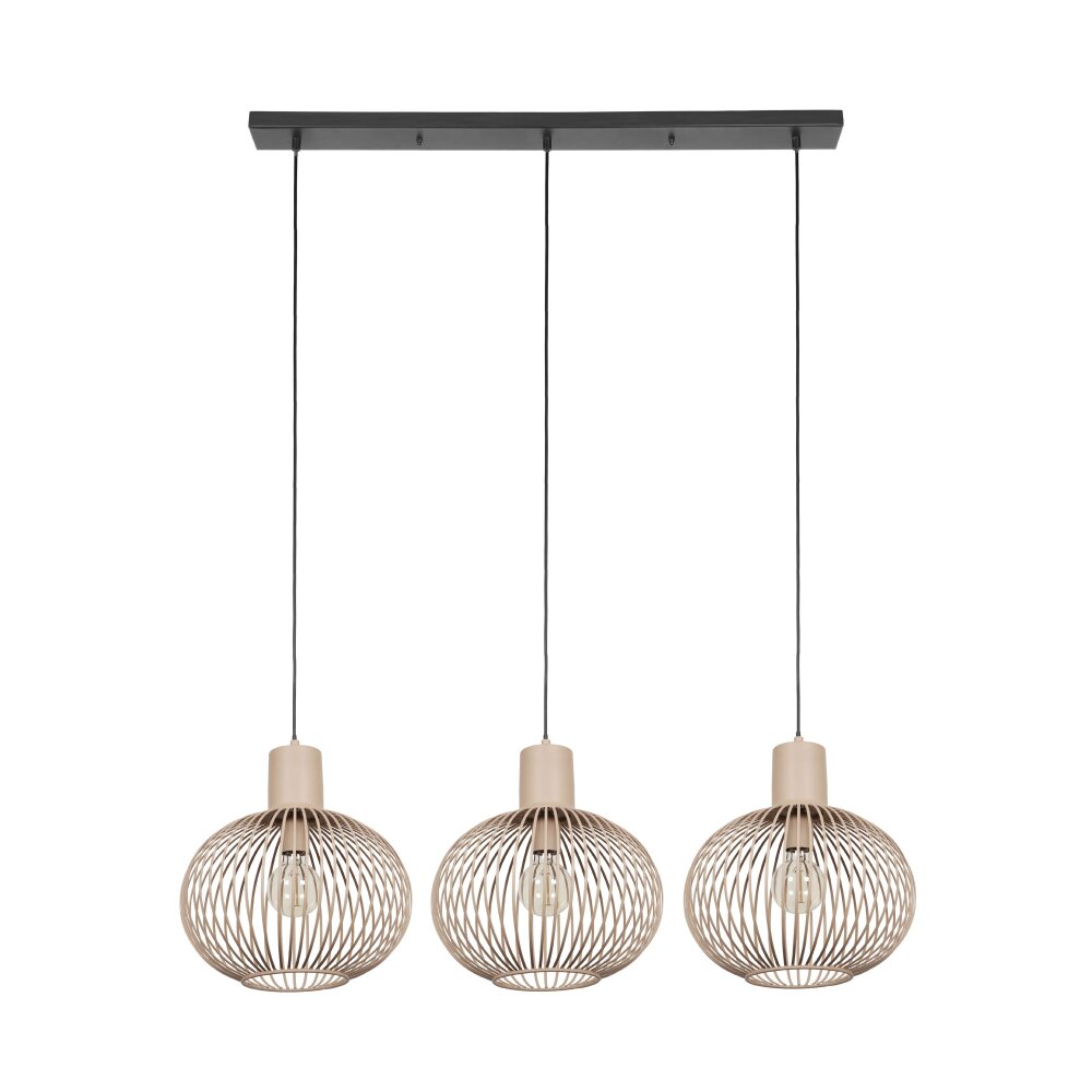 Trio lights GILA pendant light beige, 3-light sources