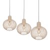 Trio lights GILA pendant light beige, 3-light sources