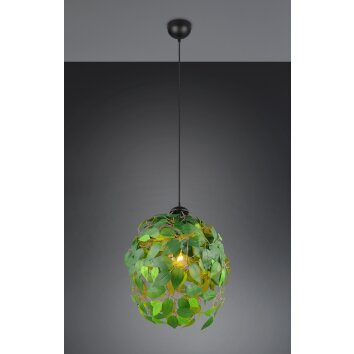 Reality lights Leavy pendant light black, 1-light source