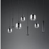 Trio lights Mataro pendant light black, 8-light sources