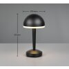 Reality lights Mendorez table lamp LED black, 1-light source