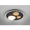 Trio lights Pebble ceiling light LED black, 1-light source, Remote control