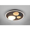 Trio lights Pebble ceiling light LED black, 1-light source, Remote control