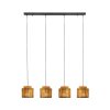 Trio lights SMILLA pendant light black, 4-light sources