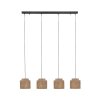 Trio lights SMILLA pendant light black, 4-light sources